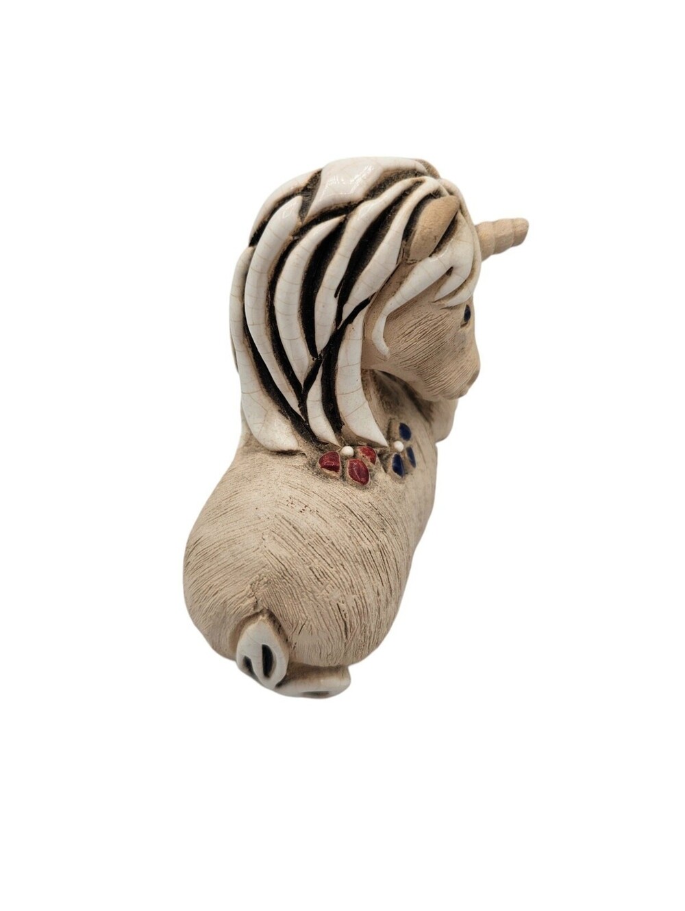 Vtg Artesania Rinconada Uruguay Folk Art Pottery Stone Unicorn Flirty Cute - Picture 5 of 7
